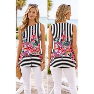 NWT Tuckernuck Flowering Trellis Structured Rhoda Tunic Top size 6